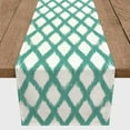 thumbnail image 3 of Creative Products Painted Diamond Pattern Teal 16x90 Poly Twill Table Runner, 3 of 3