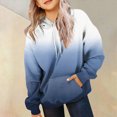 thumbnail image 2 of TOWED22 Sweatshirts for Teen Girls Trendy Long Sleeve Gradient Oversized Hoodie with Kangaroo Pocket Pullover Clothes,Navy,3-4 Y, 2 of 6