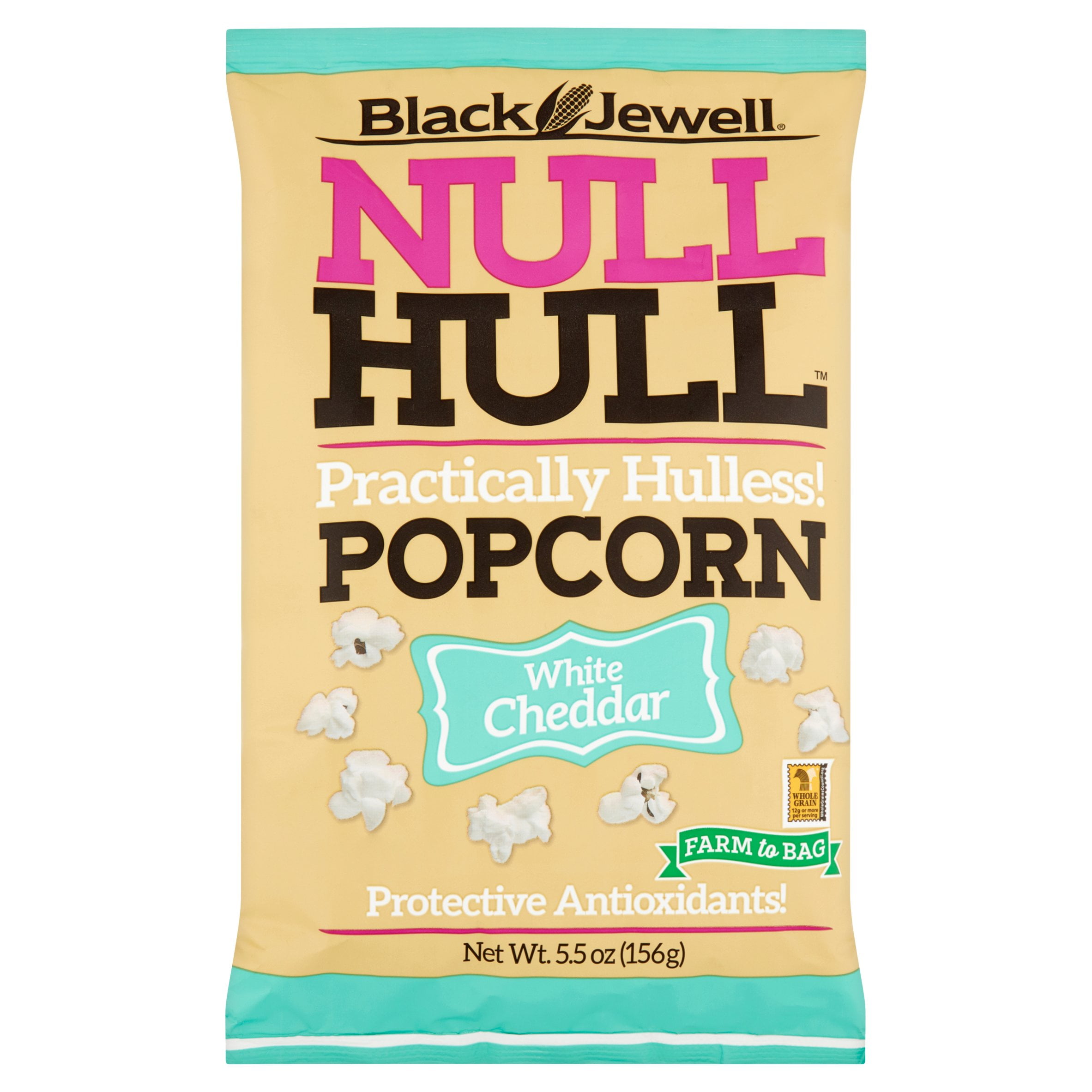 Black Jewell Null Hull White Cheddar Popcorn, 5.5 oz, 8 pack