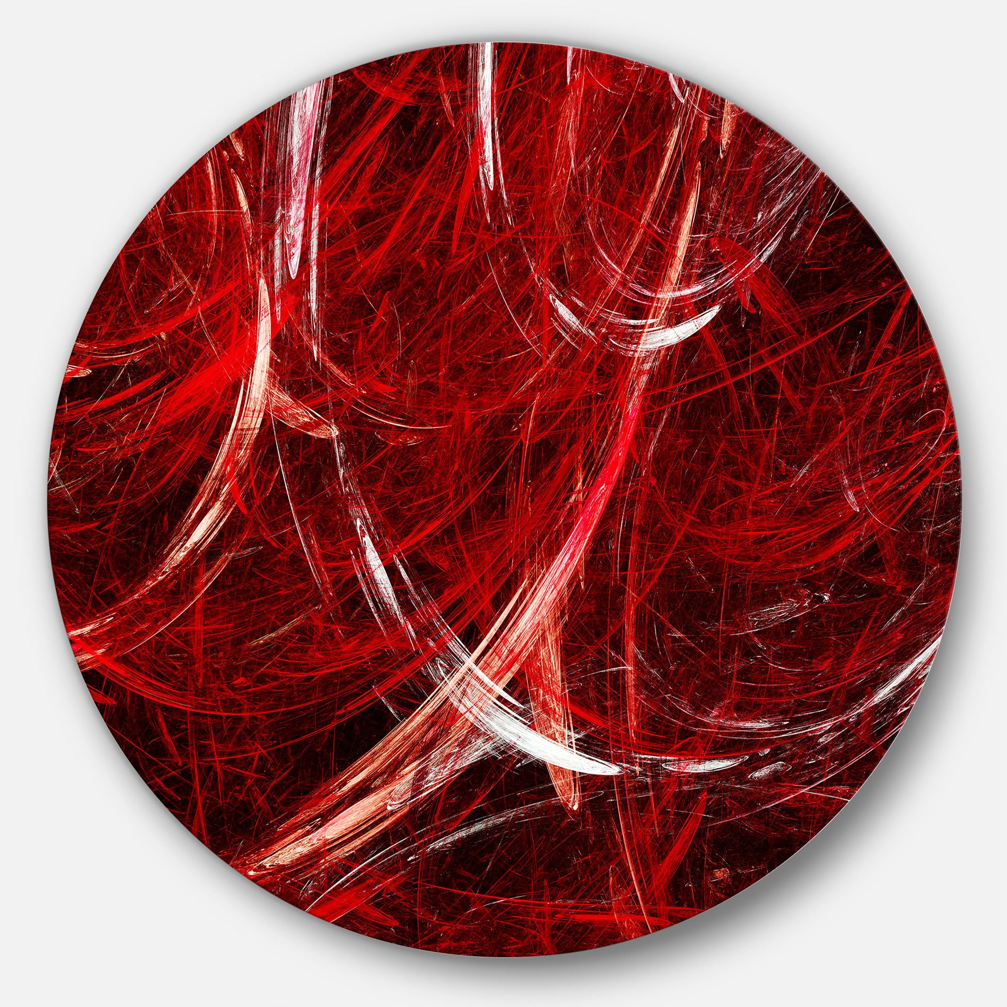 Designart 'Swirling Clouds' Abstract Circle Metal Wall Art Walmart