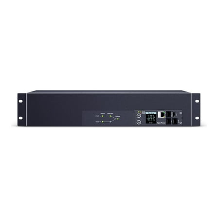 CyberPower Switched ATS PDU44007 - Power distribution unit (rack-mountable) - AC 200 - 240 V - 1-phase - serial, Ethernet - input: 2 x NEMA L6-30P - output connectors: 19 (16 x IEC 60320 C13, 2 x IEC 60320 C19, NEMA L6-30R) - 2U - 10 ft cord - black