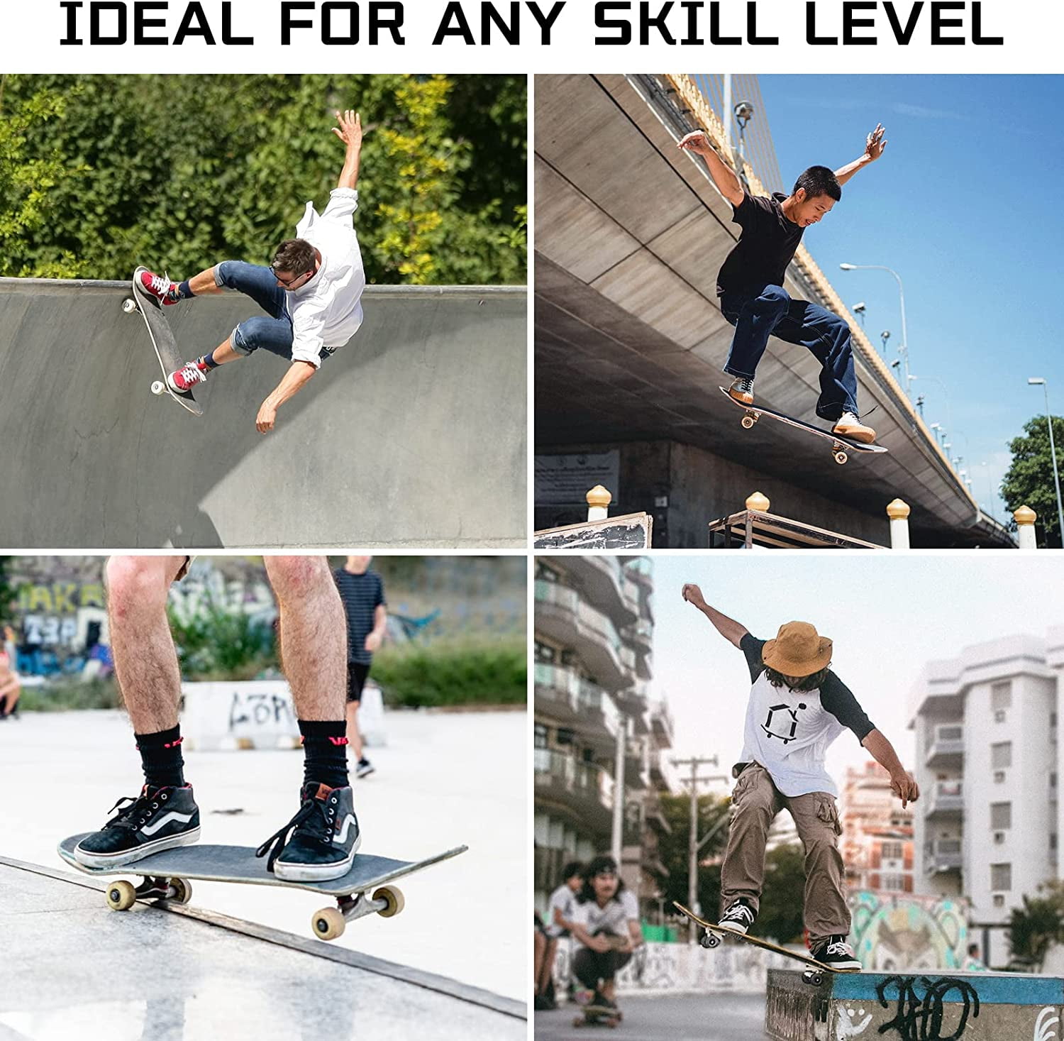 Not Wheel Bite Skateboard Deck, Bois d'érable adulte, Queue simple