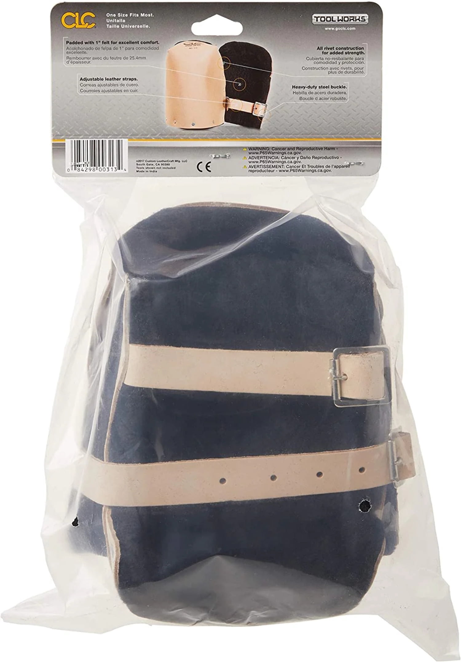 KNEE PAD LEATHER HVY-DUTY DBL