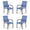 Only Fixed Dining Chairs (Blue, Set of 4), variant on SOBREMESA Patio Chairs Set of 6, Stackable Outdoor Dining Chairs, All Weather Breathable Textile, Heavy Duty Metal Frame Porch Chairs for Backyard, Lawn (Only Chairs, Gray, Set of 6)