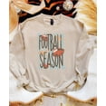 thumbnail image 3 of Olive Loves Apple Women's Football Season Coquette Bow Crewneck Sweatshirt, Sand, Large, 3 of 8