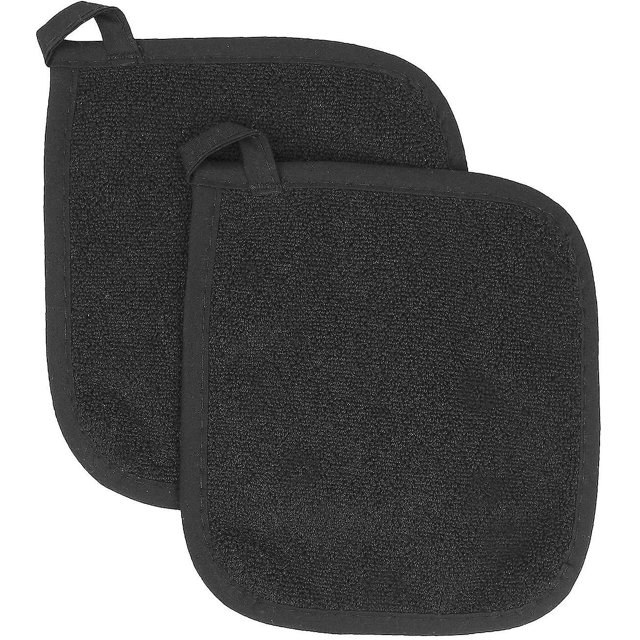 Juego de soportes para ollas de tela de rizo de algodón, almohadilla caliente para cocina, paquete de 2 kaili Sencillez