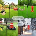 thumbnail image 5 of Double Shepherds Hook for Outdoor, 60 Inch Bird Feeder Pole with 5 Prongs Base, 5/8 Inch Thick Heavy Duty Adjustable Garden Hook for Hanging Plant, Lantern, Hummingbird Feeder, 1 Pack, 5 of 5