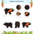 thumbnail image 4 of DolliBu Happy Easter Super Soft Plush Standing Wild Black Bear with Carrot - Cute Stuffed Animals with Carrot Plush Toy, Perfect Easter Holiday Surprise Gift, Spring Easter Plush Animal - 11", 4 of 6