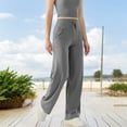 thumbnail image 6 of Women's High Waisted Wide Leg Lounge Pants with Drawstring and Pockets, 6 of 7