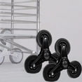 thumbnail image 6 of 2 Pieces Replacement Shopping Cart Trolley Wheels Utility Cart Stair Wheels Wheel Diameter 9.5cm Black Stair Climbing Wheels, 6 of 8