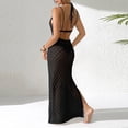 thumbnail image 6 of Tqcoqu Women's Swimsuit Crochet Swim Cover Up Summer Hollow Out Dress Beach Vacation Bathing Suit Cover Up Dress,Black,Women's S-XL, 6 of 6