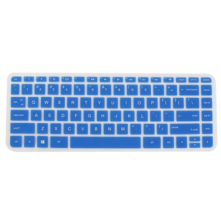 Computer Keyboard Dust Cover Unique Bargains Computer Silicone Anti Dust Protector Skin Keyboard Cover Blue for HP 14 inch ()