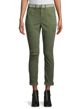 Time and Tru Women's Belted Utility Pants