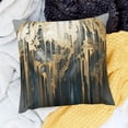 thumbnail image 2 of SHANXI  Abstract Art Pillow Covers Grey Gold Blue Grey Throw Pillow Covers, Geometry Stripe Cushion Covers 12x12in, 2 of 5