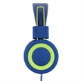 thumbnail image 2 of Auriculares para Niños Auriculares con Cable Colorido Computadora Portátil Tableta Teléfono para Aprender en Línea Auriculares de Clase,Azul+Verde, 2 of 7