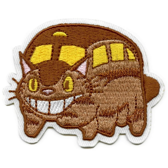 Anime Twelve Legged Cat Bus Patch Grinning Neighbor Embroidered Iron On