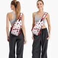 thumbnail image 6 of Chest Bag Crossbody Shoulder Bag Adjustable Shoulder StrapHiking Sling Backpack for Hiking Dating Gym Cycling Working Strawberry, 6 of 6