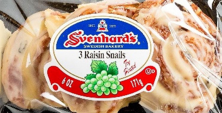 Svenhard's 3 Raisin Snails, 3 ct