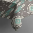 thumbnail image 5 of Brown Ethnic Feather Pattern Square Tablecloth,Waterproof Square Table Cover,Wipeable Spillproof Washable Table Cover for Home Kitchen Party Decor 52"x52"(132x132cm), 5 of 6