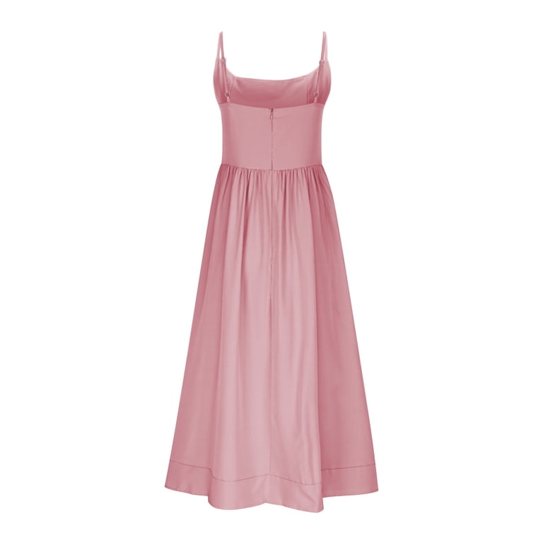 corset pink dresses Pink Strapless Satin Corset Dress With Exposed Boning And Beading main image 1