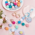 thumbnail image 3 of 14 colores, 64 piezas, cuentas de chicle de 20 mm, cuentas acrílicas opacas a granel, bolas de plástico grandes blancas y rosas, cuentas redondas de caramelo grueso, 3 of 4