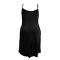 thumbnail image 4 of WTOBBY Women's Plus Size Casual Solid Color Round Neck Sleeveless Pleated Camisole Dress with Pocket, Flowy and Comfortable Fit for Everyday Wear, Fashionable and Breathable Design,Black L, 4 of 5