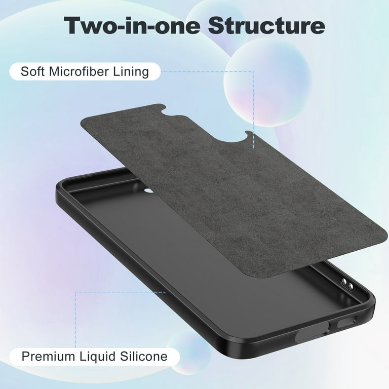 VSHOP Liquid Silicone Mi Xiaomi 12 Pro 5G Back Cover Case, Microfiber  Inside