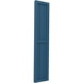 thumbnail image 2 of Ekena Millwork 10 1/2"W x 49"H Americraft Three Board Exterior Real Wood Two Equal Panel Framed Board-n-Batten Shutters (Per Pair), Sojourn Blue, 2 of 9