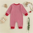 thumbnail image 5 of Newborn Onesies Solid Color Short Sleeve Crawling Suit Cartoon Romper Rabbit Ear Hat Two Piece Set Red 0 M-3 M, 5 of 6