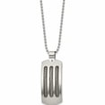 thumbnail image 3 of Stainless Steel Brushed And Polished With Cable Curved Dog Tag Necklace Made In China -Jewelry By Sweet Pea, 3 of 3