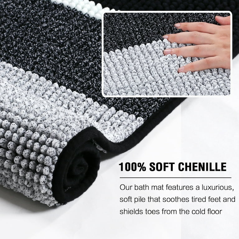 Mayshine MAYSHINE Chenille Bath Mat for Bathroom Rugs 32 x20, Extra Soft  and Absorbent Microfiber Shag Rug, Machine Wash Dry- Perfect P