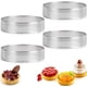 thumbnail image 2 of 10 piezas de anillos circulares para tartas con agujeros de acero para tartas de frutas, quiches, pasteles, mousse, moldes para hornear de cocina de 7 cm, 2 of 7