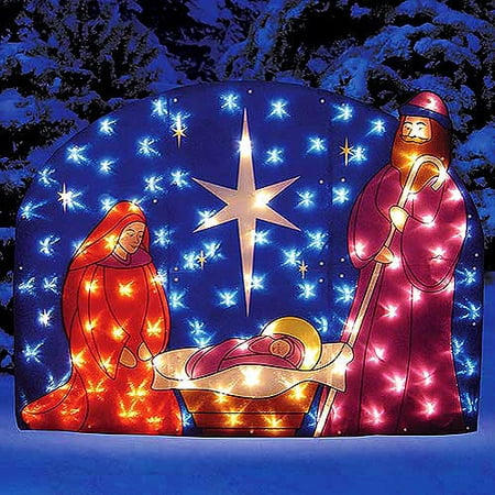 Holiday Time Lighted Nativity - Walmart.com