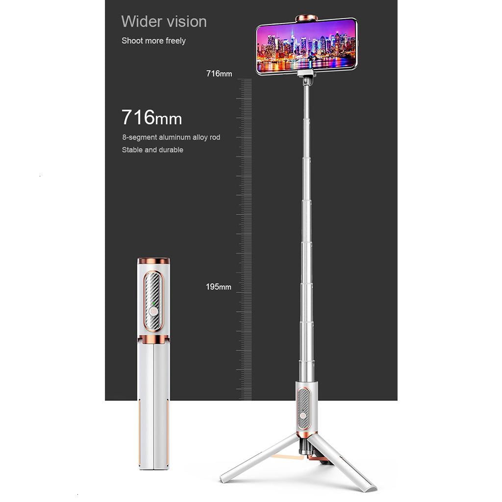 Portable Selfie Stick for Smartphone with Extendable Phone Selfie Stick and Tripod, Remote 360°Automatic Rotation