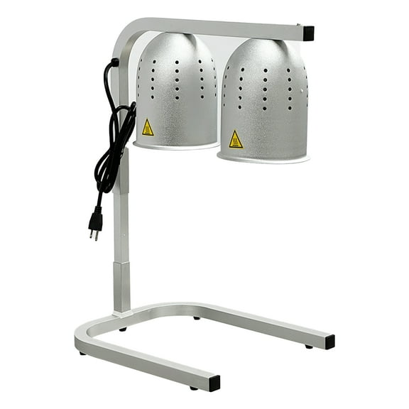 NSF Food Heat Lamp Two Lamp Electric Warmer, Buffet Thermal Insulation 500W 13.8''Wx17.2''D26.7''H