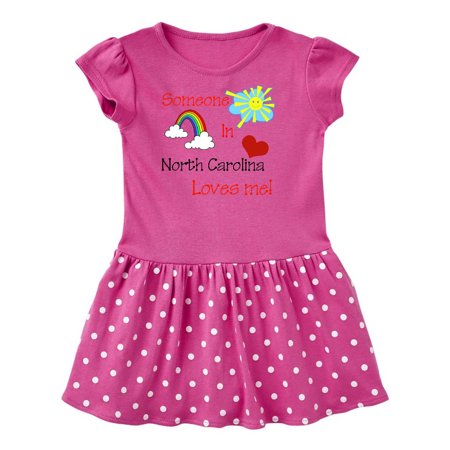 

Inktastic Someone in North Carolina loves me! Gift Toddler Girl Dress