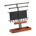 thumbnail image 2 of Soporte organizador de joyas,Joyas Pendientes Organizador Titular Rack Regalo,Base de madera de metal para de varios niveles,Soporte de exhibición de soporte de collar soporte de Fernando Soporte organizador de joyas, 2 of 8