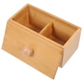 thumbnail image 4 of Tea Bag Organizer Bamboo Tea Box Coffee Sugar Bag Case Tea Case with Lid Two-grids Tea Organizer, 4 of 8