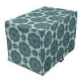 thumbnail image 1 of Ethnic Dog Crate Cover, Jumble Continuous Medallion Ornaments, Easy to Use Pet Kennel Cover Small Dogs Puppies Kittens, 7 Sizes, Slate Blue Pale Blue, by Ambesonne, 1 of 6