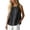 Black, variant on Unir Women Relaxed Sleeveless Casual Vest, Round Neck Embroidered Lightweight Tank Top, Washed Cotton Feel Summer Layering Blouse, Breathable Loose Fit Solid Color Shirt, Pink White Black Coffee