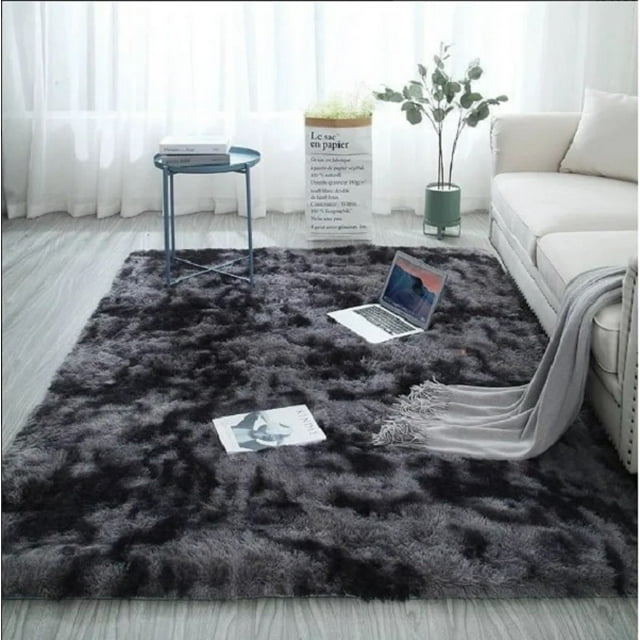Alfombra De Salón De Felpa Suave 120 X 160 Cm Iforu gris