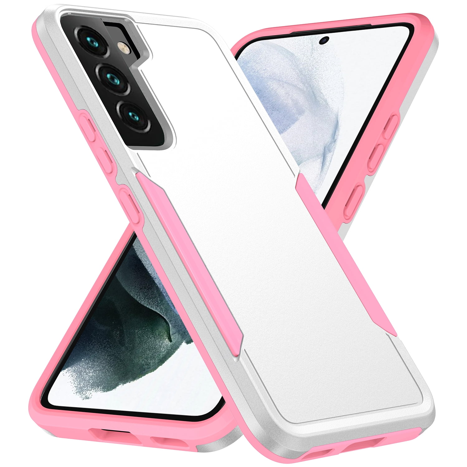 Dteck Galaxy S23 Case, Heavy Duty Tough Rugged Drop Protection Lightweight Shockproof Slim Back Cover for Samsung Galaxy S23 Case 5G 6.1-inch 2023 Release,White