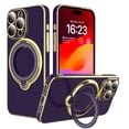 thumbnail image 5 of Venoro for iPhone 15 Pro Max/15 Pro/15 Plus/15 Phone Case with Screen Protector and Built-in Lens Protector Magnetic Plating Cover, Purple, 5 of 16