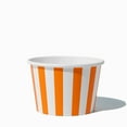 thumbnail image 2 of UNIQ 8 oz Orange Striped Madness Ice Cream Cups - 1000/Case, 2 of 2