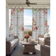 thumbnail image 3 of Easter Bunny Black Out Curtains 84 Inch Long for Living Room, Spring Watercolor Pink Flower Grey Plaid Blackout Curtain Shade Thermal Insulated Window Curtains Grommet Drapes 42"x84" 2 Panels, 3 of 8