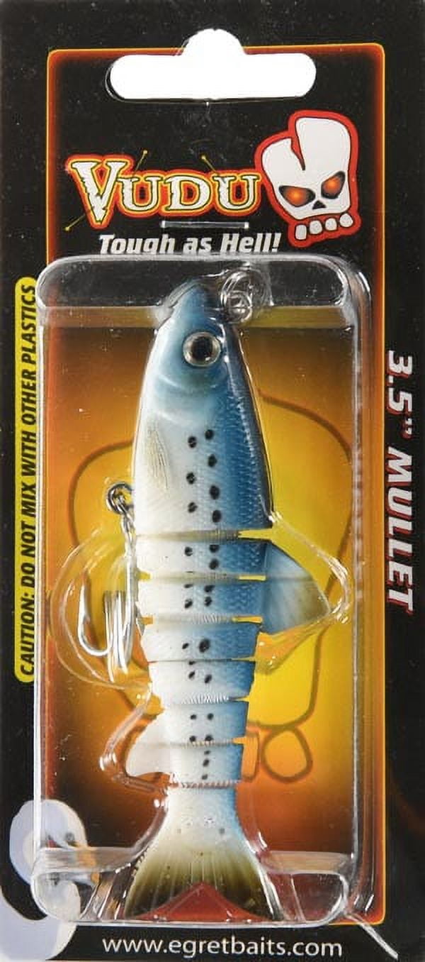 Egret Baits Vudu Mullet 3.5" Softbait, Blue Back Herring