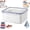 Blue, variant on Household Transparent Plastic Food Storage Box-Including Drain Basket, 4 in 1 Food Storage Container Freshness Leakproof Airtight Refrigerator Organizer for Fruit & Vegetable (Grey,S)