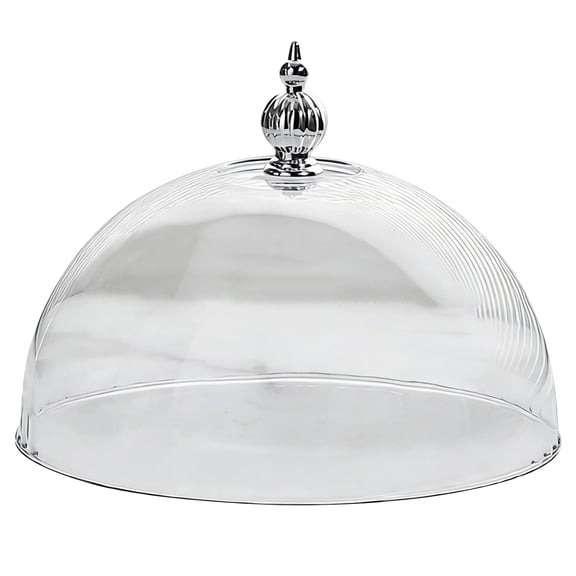 Piwvid Clear Cake Dome Cover, Plastic Cloche Bell Lid for Display Plates and Stands, for Cakes, Desserts, Pastries at Home, Kitchen, Party, or Wedding, Serving Accessory