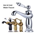 thumbnail image 4 of Xingzhi Copper Ceramic Basin Electroplated Modern Unfading Anti-rust Threaded Smooth Kitchen Toilet Sink Hardware Type 1 Black, 4 of 6