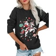 thumbnail image 2 of MOSHU Christmas Sweatshirt for Women Crewneck Long Sleeve Tops Casual Womens Sweatshirts Oversized Pullover, 2 of 9